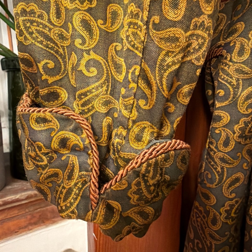 Vintage Creation 60’s/70’s Lordy Paris Paisley Smoking Jacket Robe Unisex - Picture 10 of 16